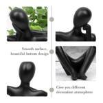 Black Decor Accents, Black Home Decor, Resin Abstract Shelf Decor - Image 2