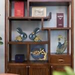 Elegant Peacock Statue Shelf Decor Accents, Peacock Decor Figurines Tabletop - Image 4